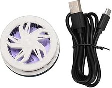 Resim Fan Soğutma Ile Manyetik Cep Telefonu Soğutucu, Oyun Için Hafif Telefon radyatörü, Taşınabilir 5V 2A Soğutma Fanı 