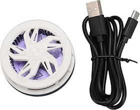 Resim Fan Soğutma Ile Manyetik Cep Telefonu Soğutucu, Oyun Için Hafif Telefon radyatörü, Taşınabilir 5V 2A Soğutma Fanı 