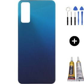 Resim Teknik Evim Vivo Y20 Uyumlu Arka Pil Kapağı Mavi + Montaj Seti 