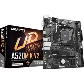 Resim Gigabyte A520M-K V2 DDR4 5100MHz PCI-E Gen3 M.2 USB 3.2 VGA HDMI mATX AM4 Anakart 