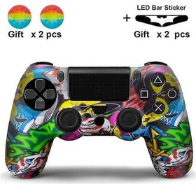 Resim Ps4 Denetleyici Kılıfı İçin Silikon Kılıf Dualshock 4 Gamepad Joystick Kılıfı Ps4 Accesorios 2 Thumbsticks Tutma Yerleri Kapakları:kuş Newway 
