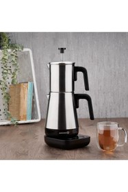 Resim KORKMAZ A850-01 Moderna Elektrikli Çay Makinesi French Press Özellikli Gri 