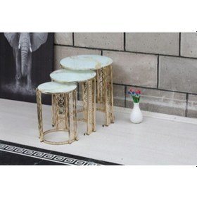 Resim Papatya Zigon Sehpa 2 Borulu Lazer Demonte Shp 504 