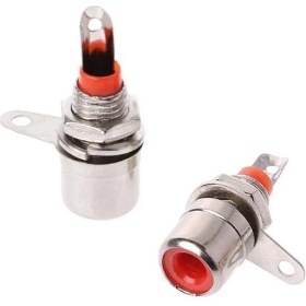 Resim Tos Fiş Rca Şase Konnektör Somunlu Kırmızı 