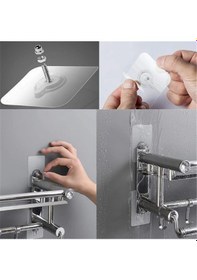 Resim Pratik Askı Kancalı Duvar Askısı Kendinden Yapışkanlı Vidalı Askı 20 Adet Diğer 