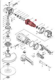 Resim Nesta Makita Ga9030 Endüvi Rotor Kollektör Ürün Kodu 517828-4 