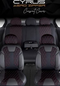 Resim Fresh Start Ssanyoung Actyon Sports Uyumlu Deri Detaylı Oto Koltuk Kılıfı Ön Arka Set Cyrus Model Siyah Kırmızı Fs 