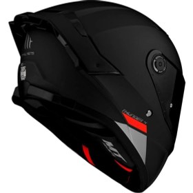 Resim mt Helmets Kask Thunder 4 Sv Solıd A1 Matt Black 2XL Beden Şeffaf Vizör ile Rahat Uyum 