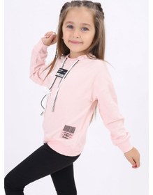Resim Toontoy Kız Çocuk Baskılı Sweatshirt Pudra 