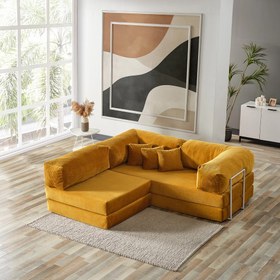 Resim Evdemo Legom Sera Yatak Olabilen Çok Amaçlı Koltuk Hardal 