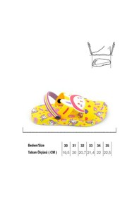 Resim Gezer Yazlık Kız Çocuk Islak Zemine Uygun Lucky Girl Günlük Havuz Plaj Terlik-sandalet Gt6yfe.14236.00.026.l2 Sarı 