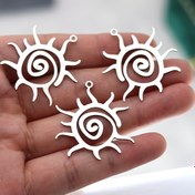 Resim 3 adet Paslanmaz Çelik Spiral Güneş Tılsımları, CHENGXUN, DIY Takı Yapımı, Küpeler, Kolyeler, Bileklikler, Pırlanta Aksesuarları için 