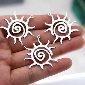 Resim 3 adet Paslanmaz Çelik Spiral Güneş Tılsımları, CHENGXUN, DIY Takı Yapımı, Küpeler, Kolyeler, Bileklikler, Pırlanta Aksesuarları için 