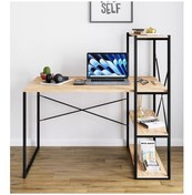 Resim Kitaplıklı Çalışma Masası Bilgisayar Ofis Masası 5867 