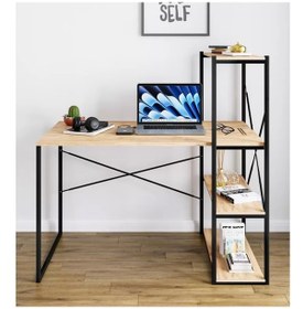 Resim Kitaplıklı Çalışma Masası Bilgisayar Ofis Masası 5867 