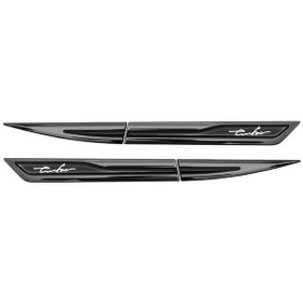 Resim Xuweiwei Silah Grisi 3d Metal Kapı Kanadı Çıkartması Oto Farlık Yan Kanat Aksesuarı 