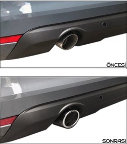 Resim S-Dizayn Renault Clio 5 Krom Egzoz Ucu Vidalı 2019 ve Üzeri N11.2393 