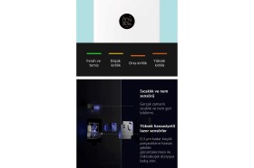 Resim Xiaomi 43M² Kapsama Alanlı Bebek ve Yatak Odası Uyumlu Akıllı Hava Temizleyici Kare Tasarım Ultra Sessiz Uyku Modlu Virüs Bakteri ve Alerjen Engelleyici LED Ekranlı Beyaz 