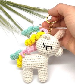 Resim Azrua Amigurumi Unicorn Anahtarlık 