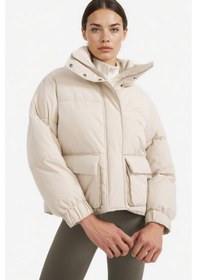Resim Defacto Su Geçirmez Oversize Fit Çıtçıtlı Şişme Bej Kadın Mont E9266ax/bg779 Bej 