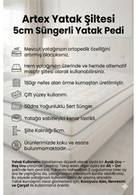 Resim Aloe 5cm Sünger Şilte 140x190 Ped Yatak Şiltesi Pedi Topper Katlanabilir Katlanır 