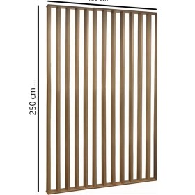 Resim 150CM x 250CM Ahşap Çıtalı Paravan Oda Ayırıcı Seperatör Duvar Dekor 150CM x 250CM 