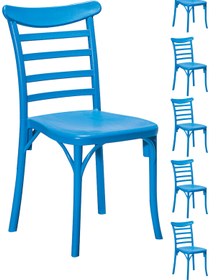 Resim SANDALİE 6 Adet Efes Mavi Sandalye / Balkon-bahçe-mutfak 