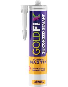 Resim Goldfix Beyaz Silikonize Mastik 450 Gr Beyaz 