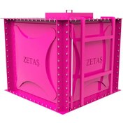 Resim Zetaş Sıvı Membran Kaplı Modüler Su Deposu Pembe 1250 L 
