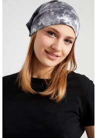 Resim Kadın Batik, Aqua Çok Renkli Ip Detaylı 4 Mevsim Şapka Bere Buff -ultra Yumuşak Doğal Penye Kumaş - Standart / Batik Batik 