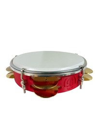 Resim Fasıl Tefi Profesyonel Carbon Kırmızı Renk Kasnak, Beyaz Film 