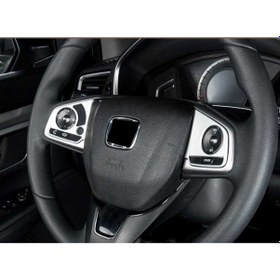 Resim Honda Civic Fc5 2016-2020 Direksiyon Kaplaması 2 Parça - Silver 