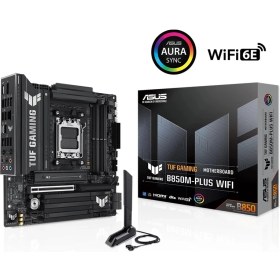 Resim Asus Tuf Gamıng B850M-PLUS Wıfı Amd B850 Am5 Ddr5 8000 Dp HDMI 3x M2 Usb3.2 Gen 2x2 Wifi 6e + Bt Aura Rgb 2.5gbit Lan Matx 