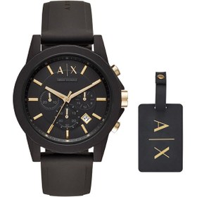 Resim Armani Exchange AX7105 Erkek Kol Saati ve Valiz Etiketi Seti 