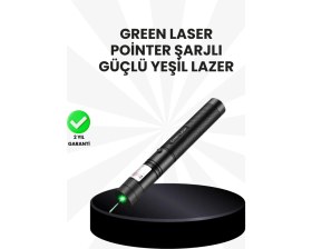 Resim Marsilyan Yüksek Güçlü Yeşil Lazer Pointer 5000MW Şarjlı 