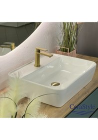 Resim Turkuaz Seramik Cerastyle One 55 x 45 Tezgah Üstü Lavabo 076700-U 