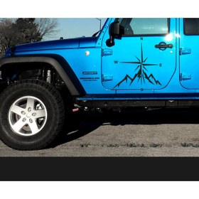 Resim Melek Pazarı 18 X 20 cm Pusula Ve Dağ Off Road Araba Sticker Uyumlu 