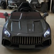 Resim 12v Mercedes Gtr Akülü Araba 1-4 Yaş, Uzaktan Kumandalı, Led Işıklı Gri 