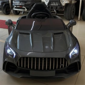 Resim 12v Mercedes Gtr Akülü Araba 1-4 Yaş, Uzaktan Kumandalı, Led Işıklı Gri 