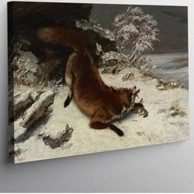 Resim StellaStore Gustave Courbet Kardaki Tilki Kanvas Tablo, 40 x 60 