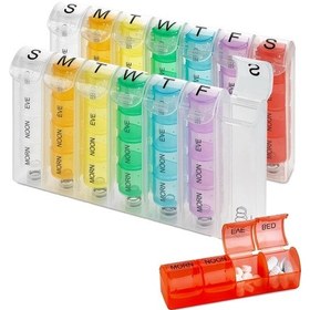 Resim Haftalık Hap Düzenleyici, Haftanın Her Günü İçin Hap Ve Vitn Planlayıcısı, Günde Dört Kez İlaç Hatırlatıcısı , 