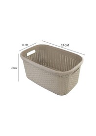 Resim Hasır Desenli Plastik Çamaşır Selesi, Bej Diğer 