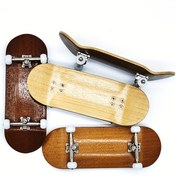 Resim 34mm Akçaağaç Tahta Parmak Kaykay Seti, Parmak Skateboard 