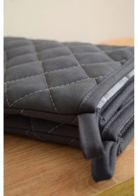 Resim Antrasit Yanmaz Ve Isıya Dayanıklı 2 Fırın Eldiveni Ve 2 Tutacak 