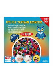 Resim Nusrat Bilişim Ütü Ile Yapışan 1000'li Renkli Boncuk-tabla-cımbız 3'lü Set 