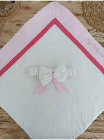 Resim Yenidoğan Bal Peteği My Prince Taç Nakışlı Delüks Kundak Bebek Battaniyesi Pembe Renkli Çok Renkli 