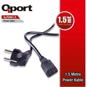 Resim Qport Q-pow1.5 1.5m Pc Power Kablosu 