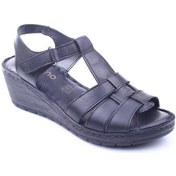 Resim Lobeno 22-d-008 Dolgu Topuk Günlük Anatomik Deri Sandalet 001 