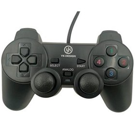 Resim Çift Titreşimli USB Kablolu Oyun Kolu PC Uyumlu Vibration Gamepad 