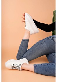 Resim Luis A Costa Lc107 Beyaz Bağcıklı Kadın Ayakkabı Renkli 